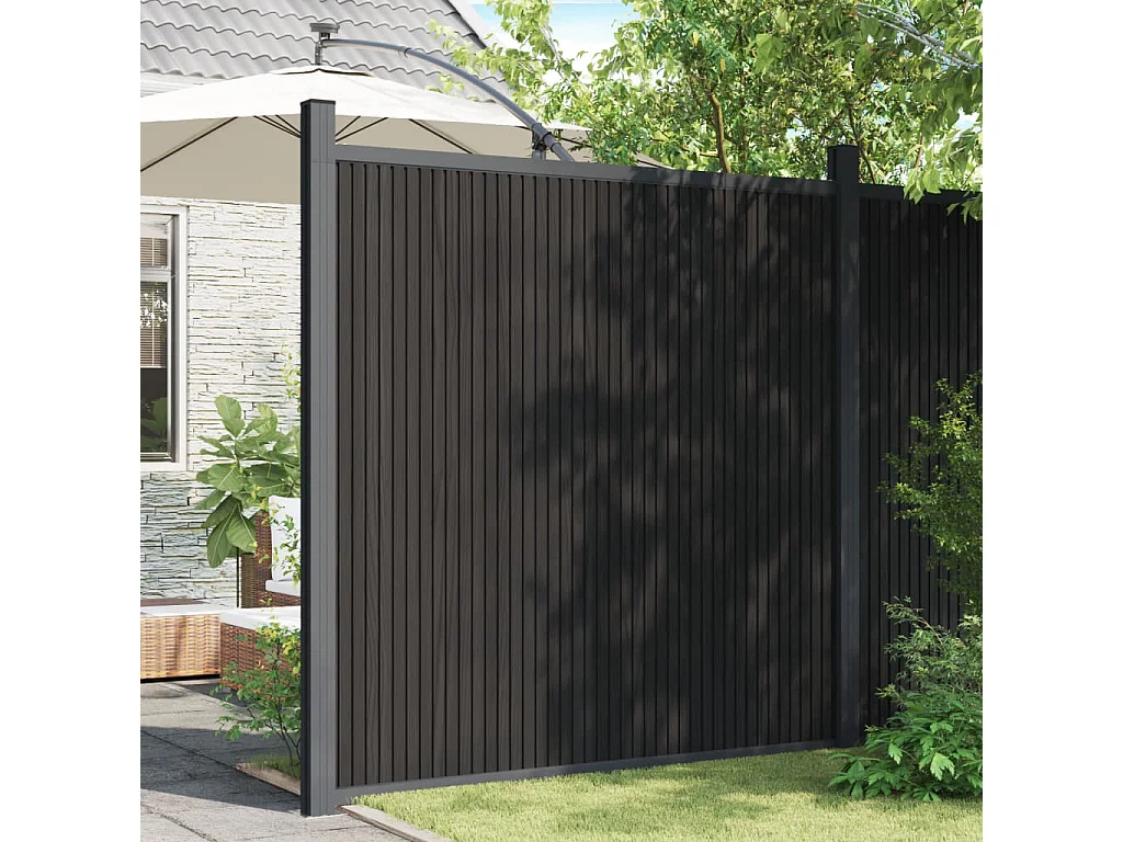 Panneaux de clôture gris 173x186 WPC