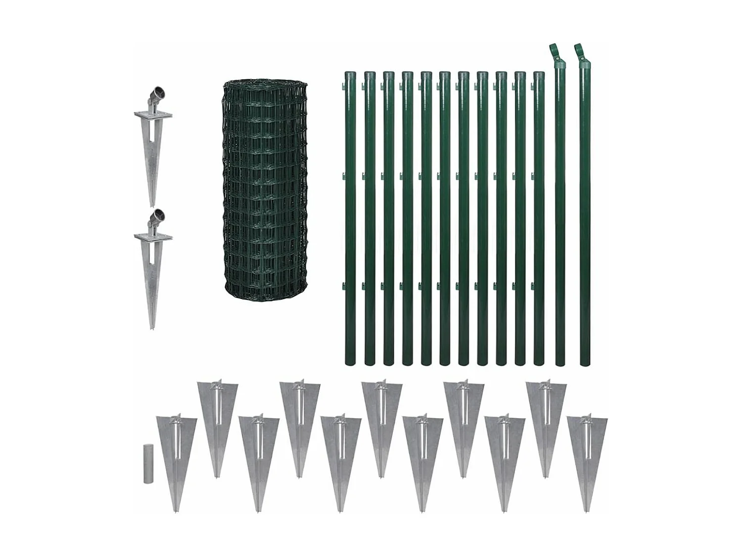 Clôture Euro Acier 25 x 1 m Vert 2