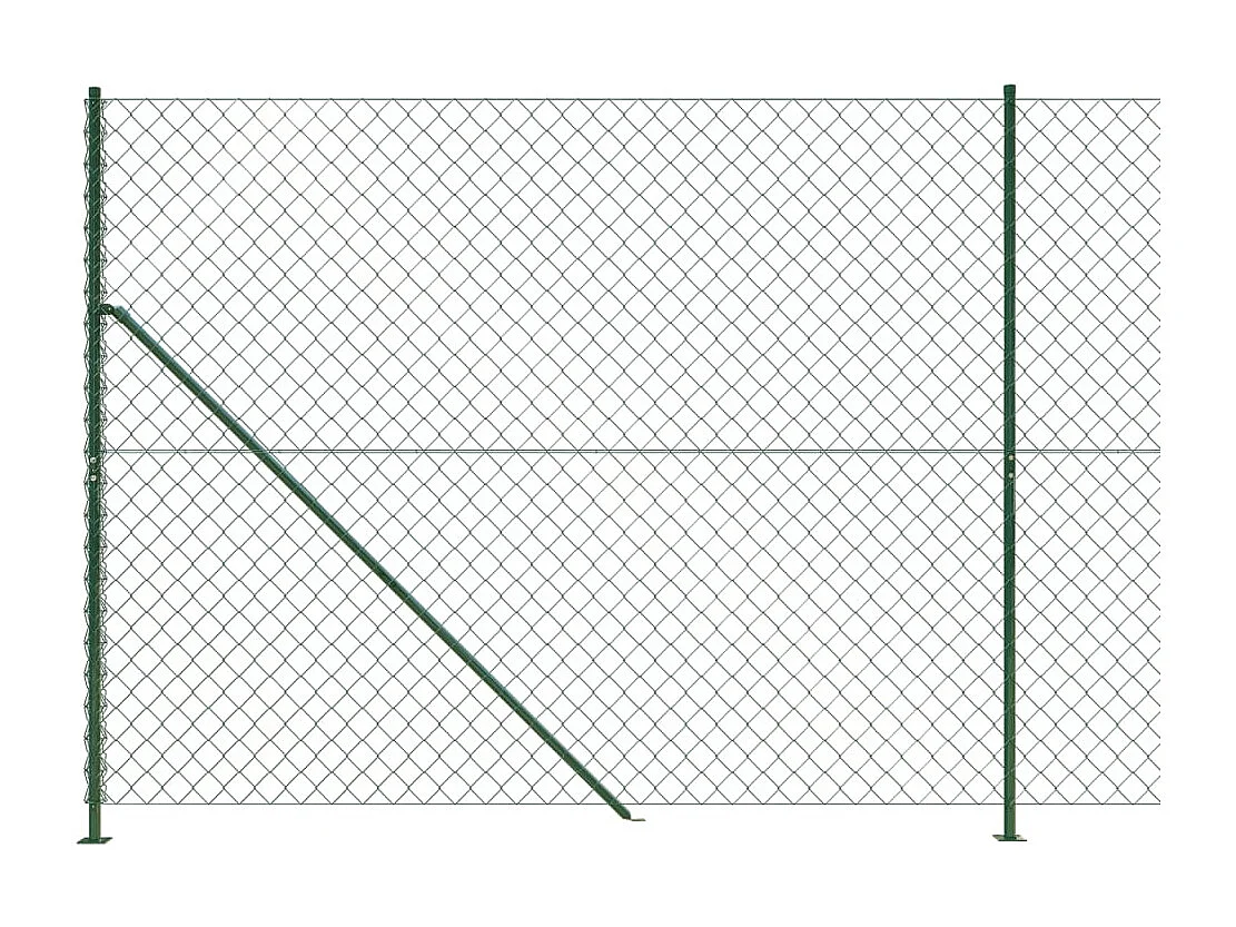 Clôture à mailles losangées avec bride vert 1,6x25 m