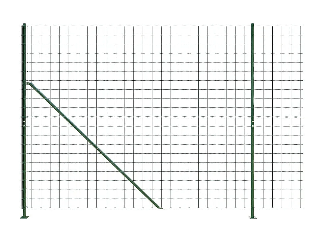 Clôture en treillis métallique avec bride vert 1,4x25 m