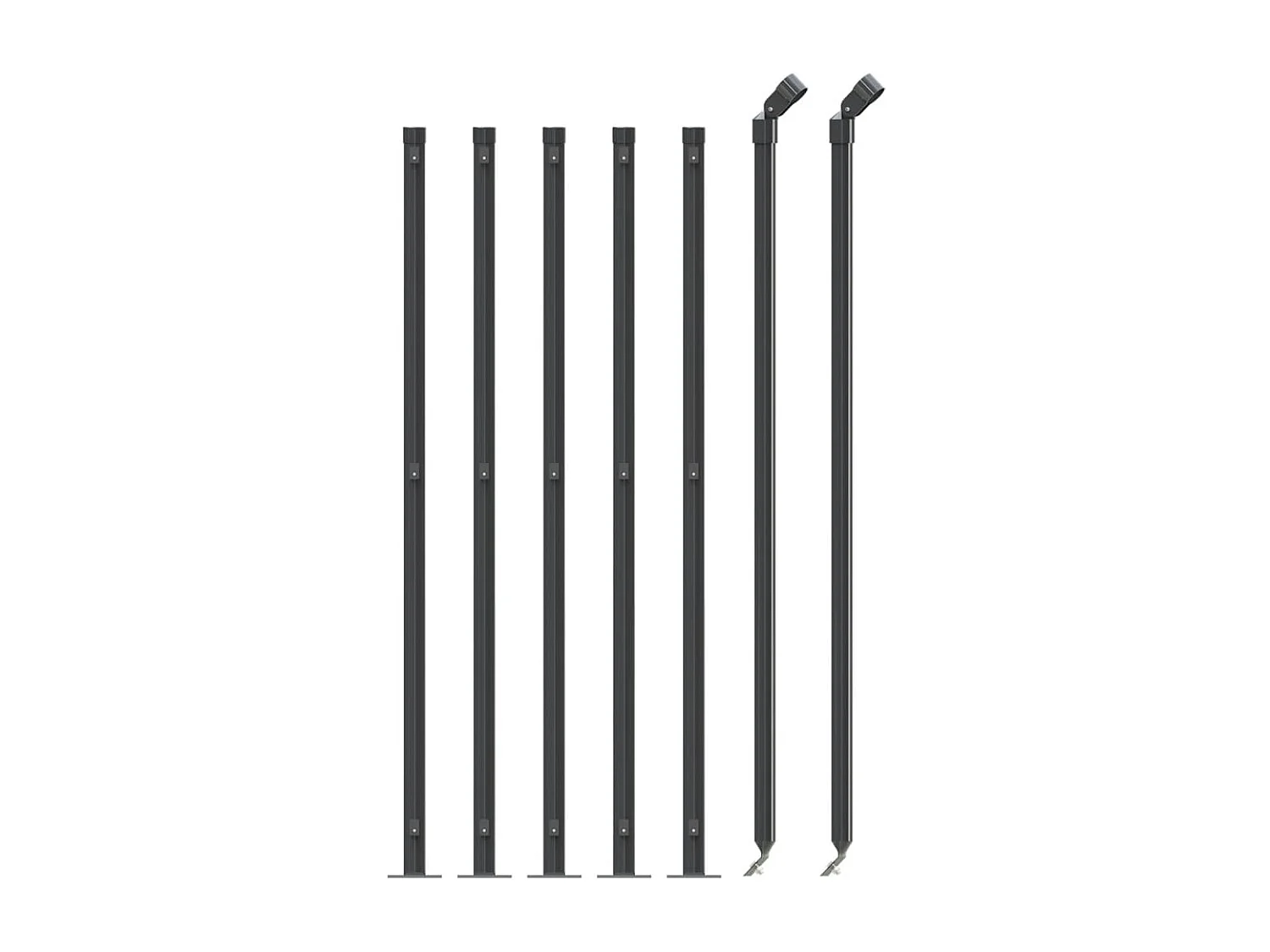 Clôture à mailles losangées avec bride anthracite 0,8x10 m