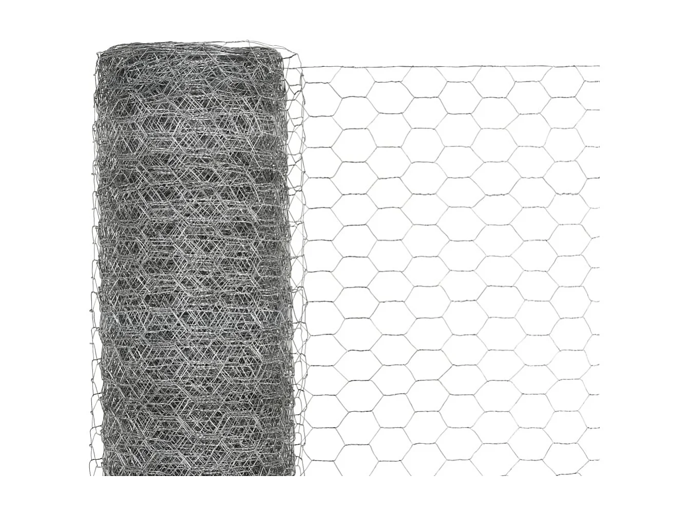 Grillage pour volière Acier galvanisé 25x1,2 m Argenté 4