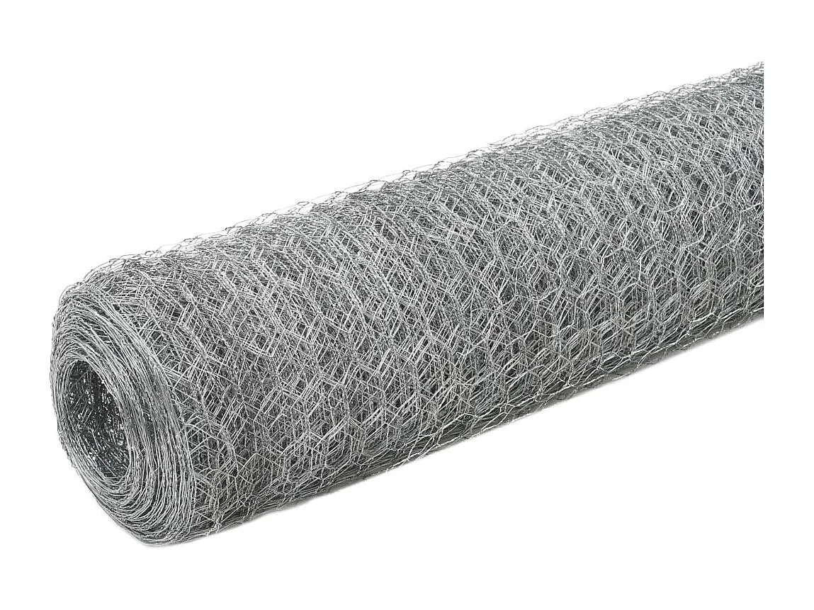 Grillage pour volière Acier galvanisé 25x1,2 m Argenté 4