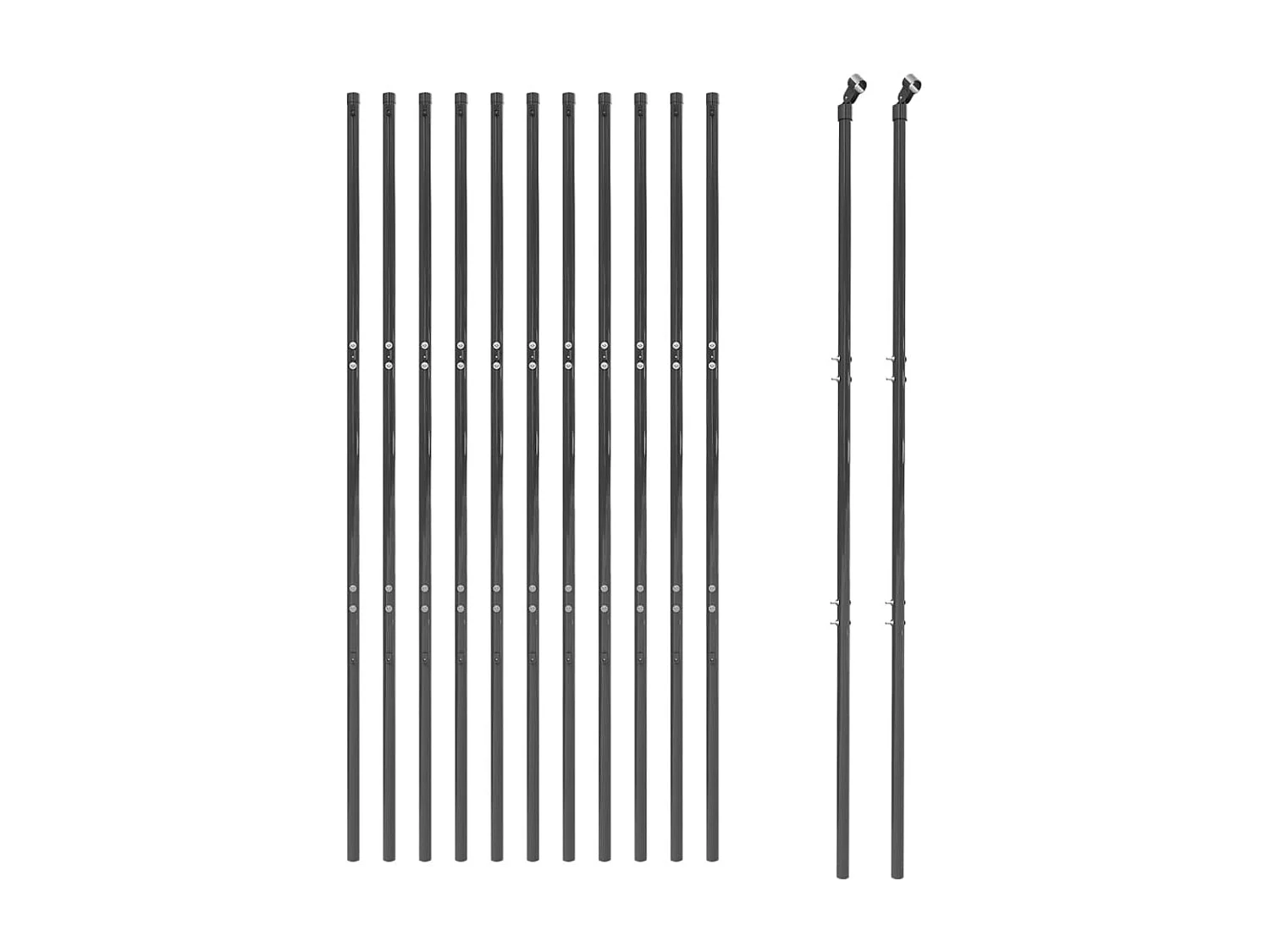 Clôture en treillis métallique anthracite 1,8x25 m