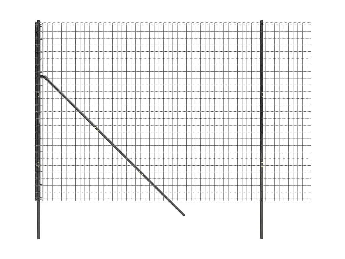 Clôture en treillis métallique anthracite 1,8x25 m