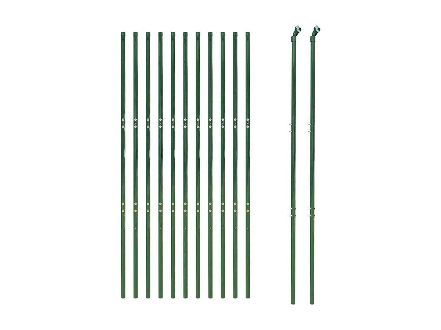 Clôture en treillis métallique vert 2x25 m acier galvanisé