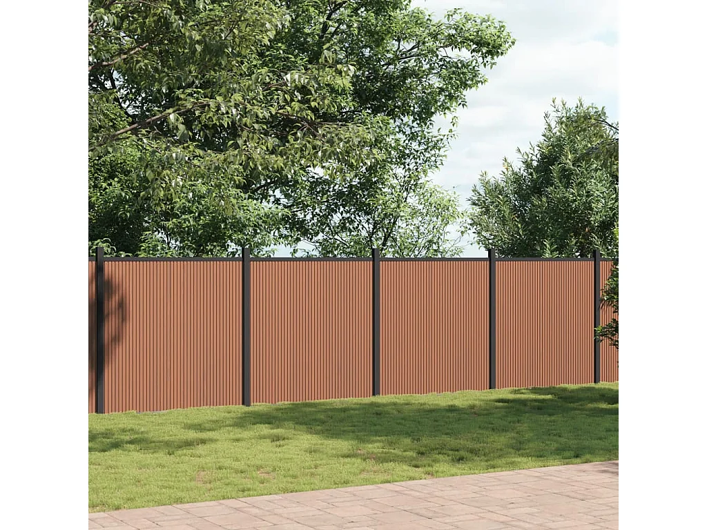 Panneau de clôture marron 1391x186 WPC