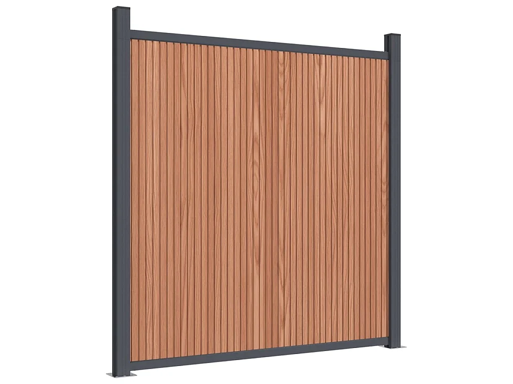 Panneau de clôture marron 1391x186 WPC