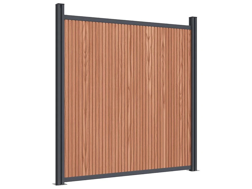 Panneau de clôture marron 1391x186 WPC