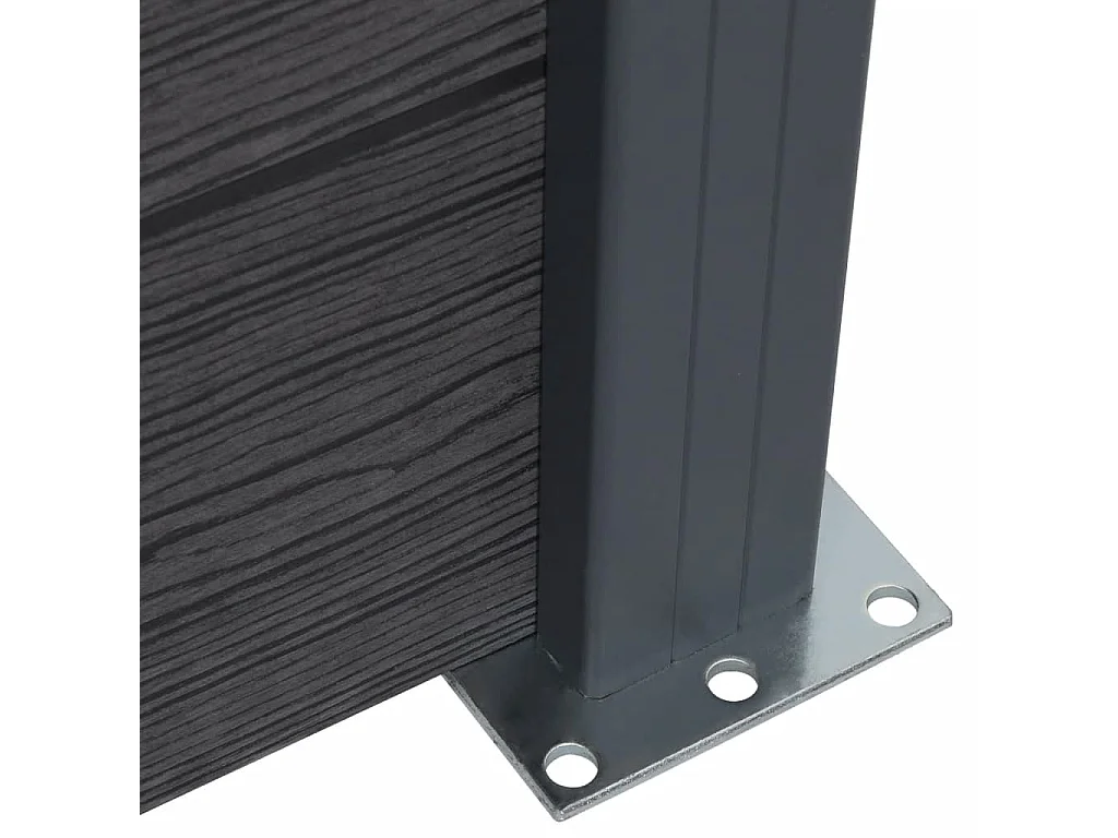 Ensemble de panneaux de clôture gris 872x186 WPC