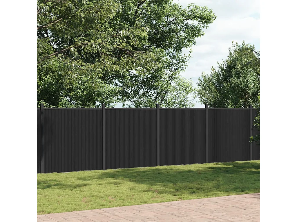 Panneau de clôture gris 1564x186 WPC