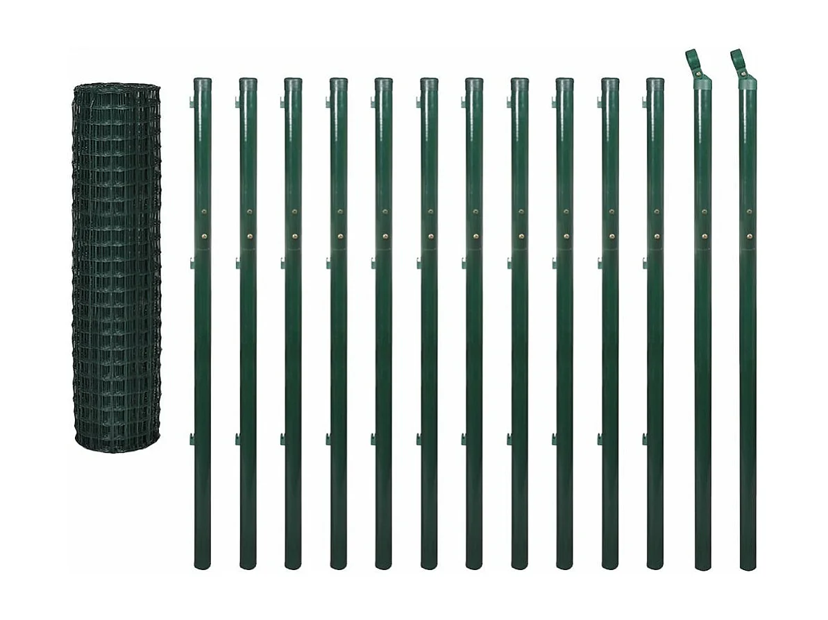 Clôture Euro Acier 25 x 1,7 m Vert 6