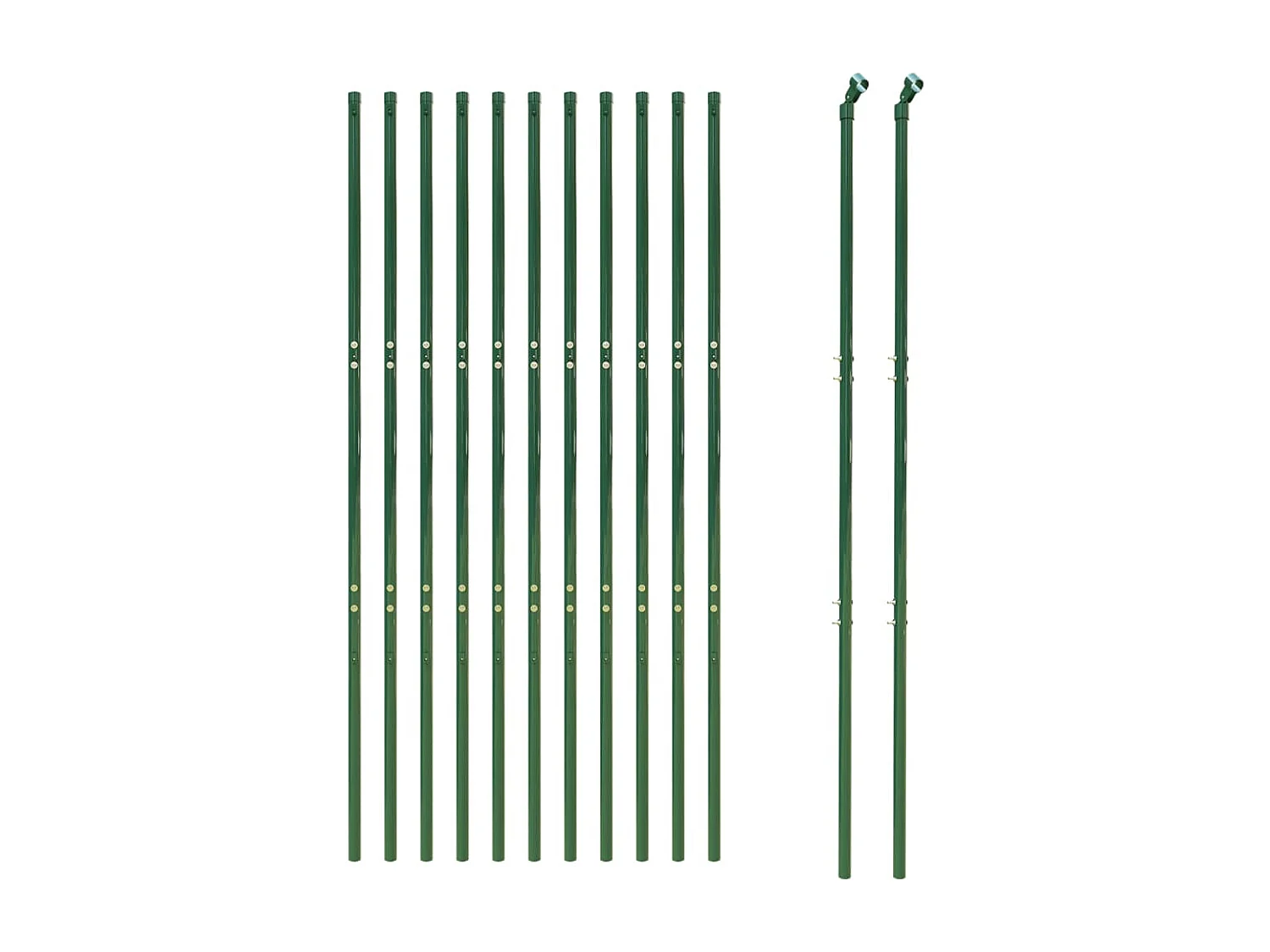 Clôture en treillis métallique vert 2,2x25 m acier galvanisé