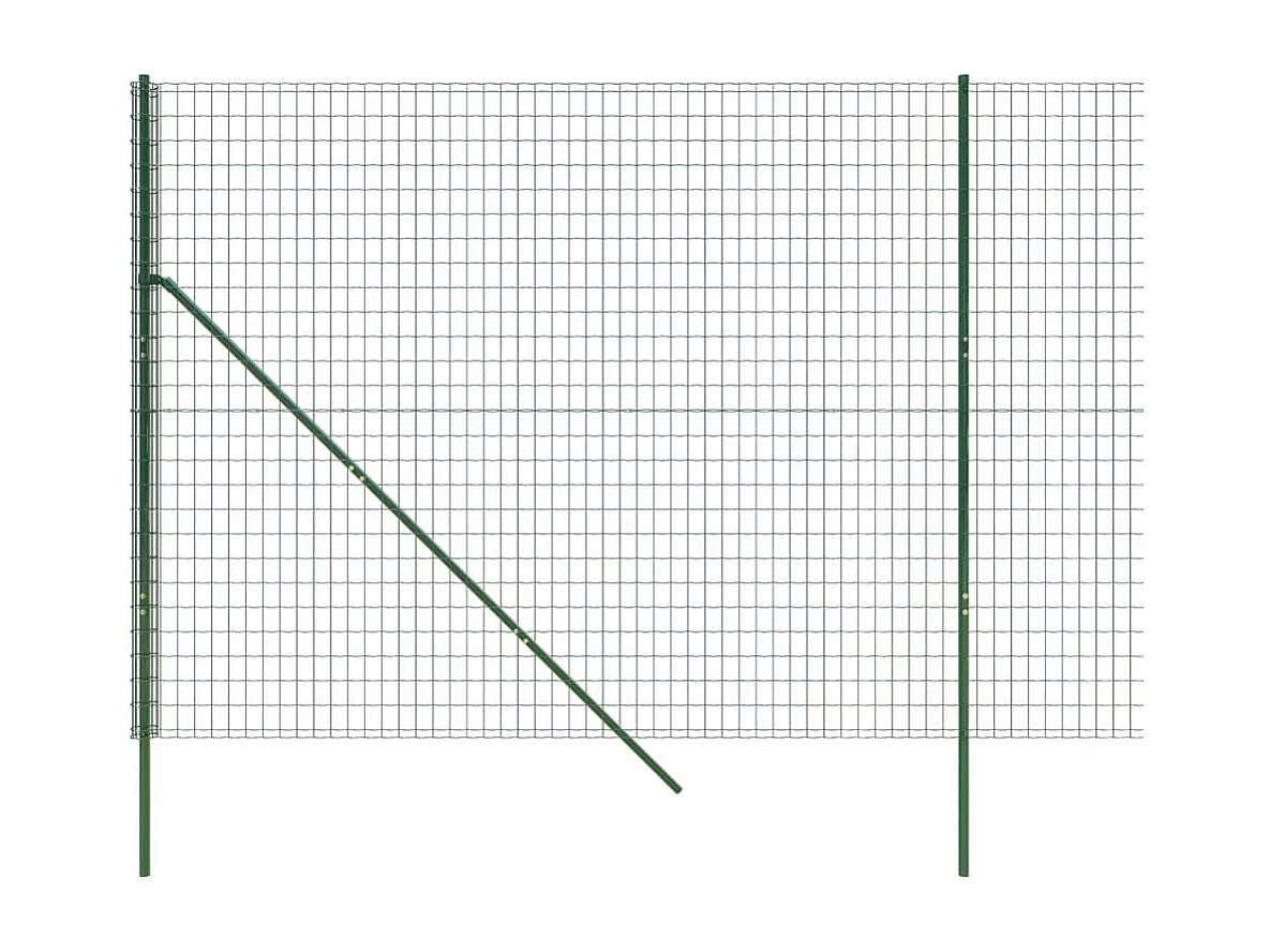 Clôture en treillis métallique vert 2,2x25 m acier galvanisé