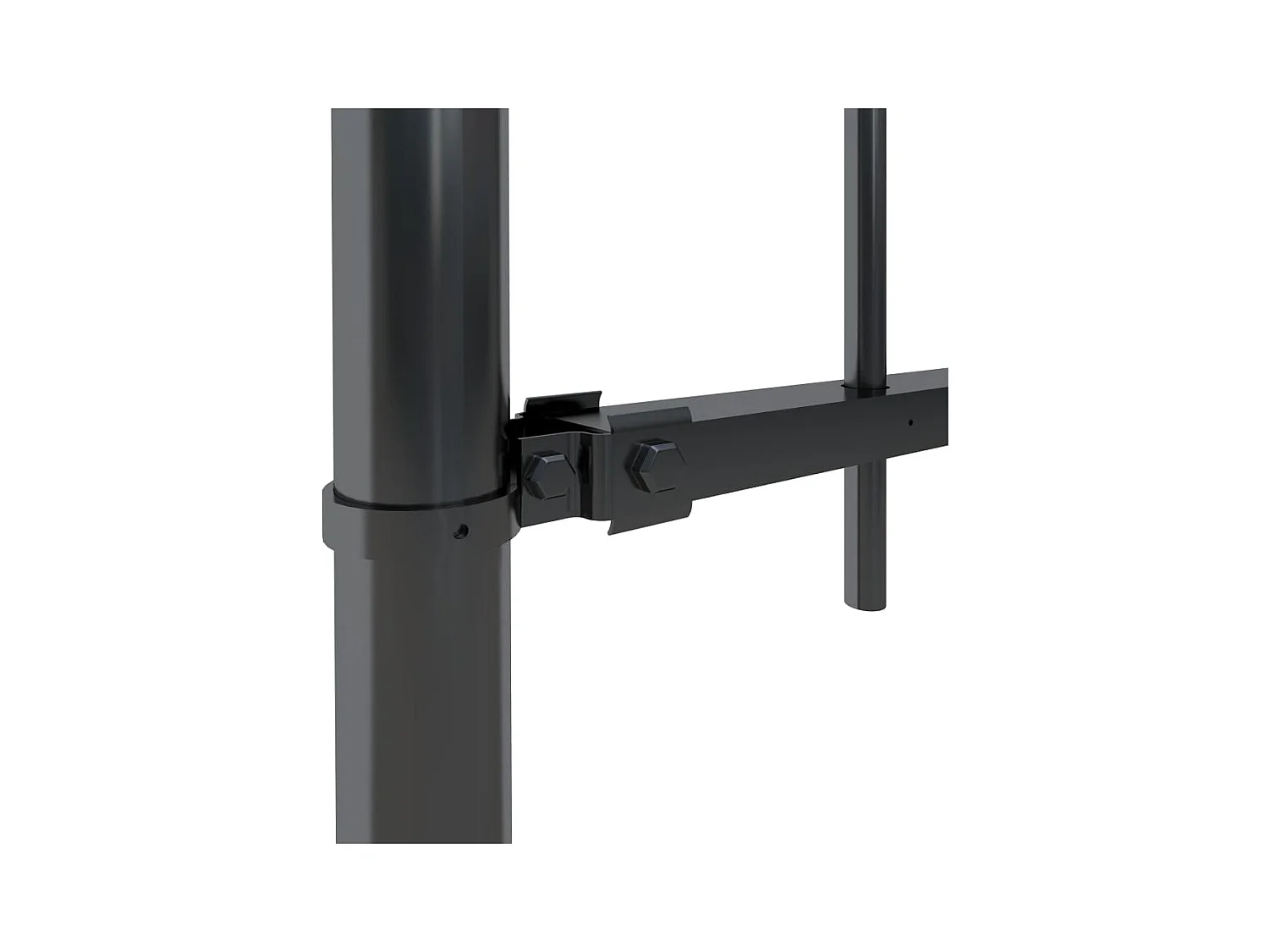 Clôture de jardin avec dessus en lance Acier 5,1 x 1,5 m Noir