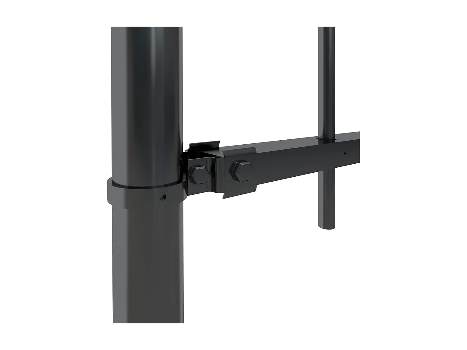 Clôture de jardin avec dessus en lance Acier 5,1 x 1,5 m Noir