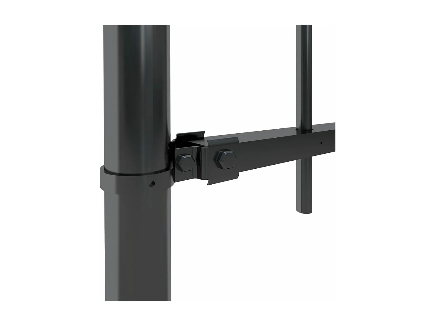 Clôture de jardin avec dessus en lance Acier 15,3 x 1,2 m Noir