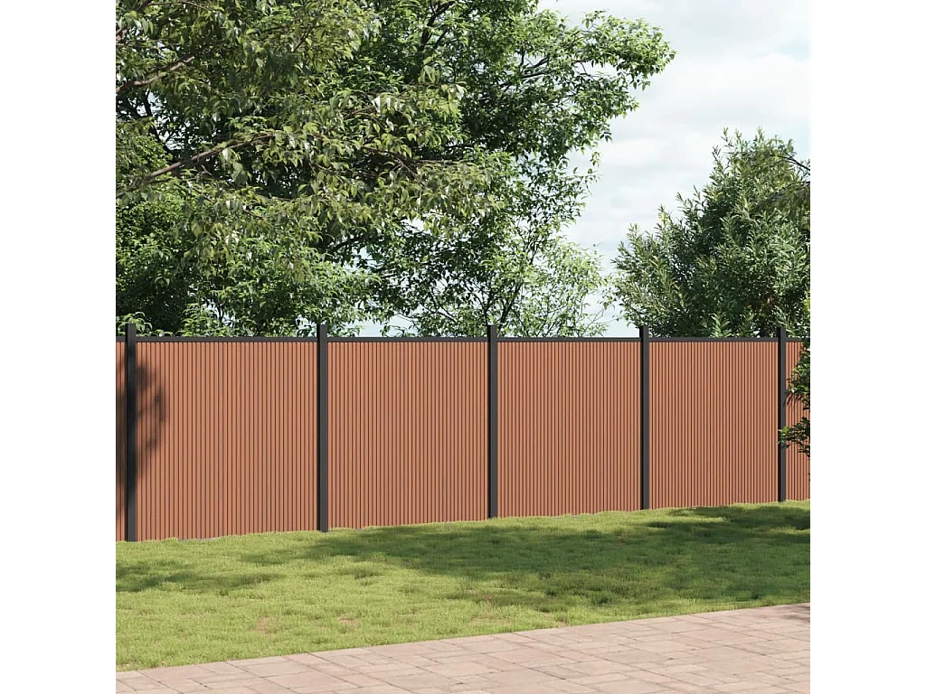 Panneau de clôture marron 1045x186 WPC