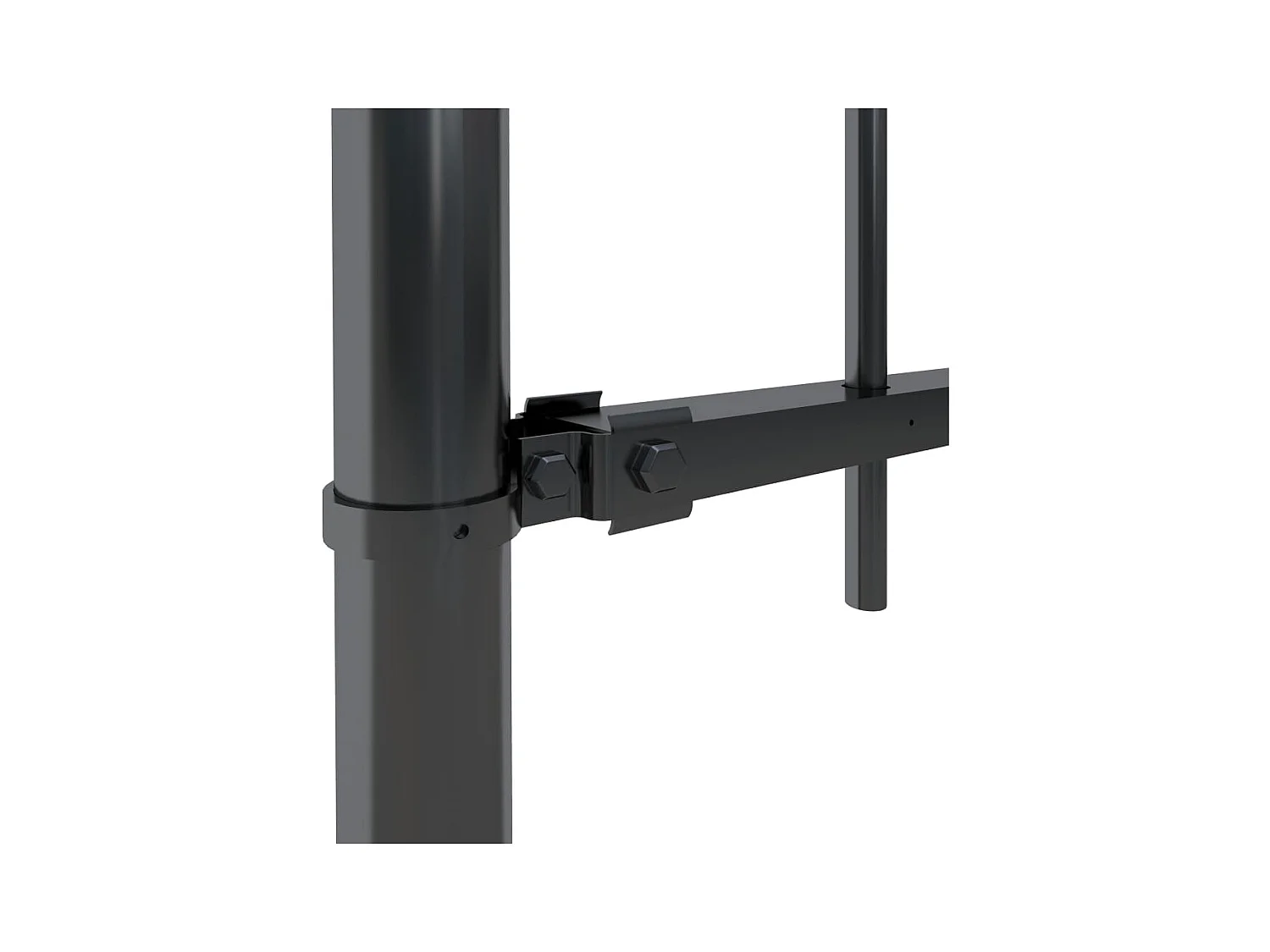 Clôture de jardin avec dessus en lance Acier 5,1 x 1,2 m Noir
