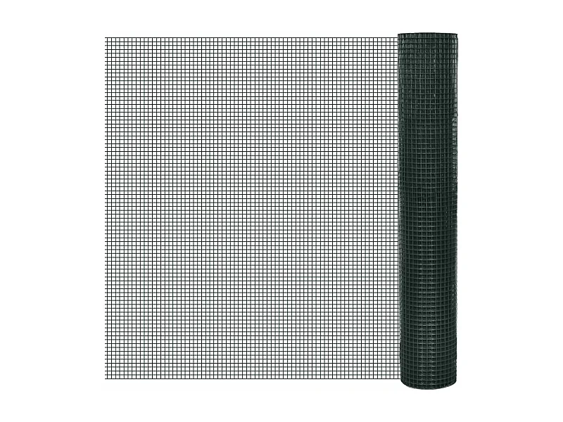 Grillage pour volière Acier galvanisé 1 x 25 m Vert