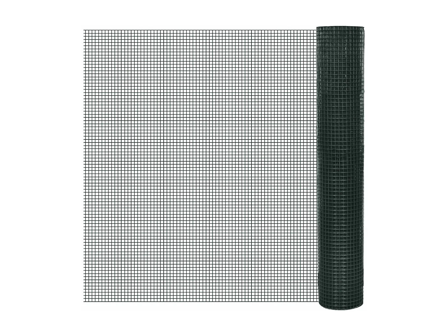 Grillage pour volière Acier galvanisé 1 x 25 m Vert