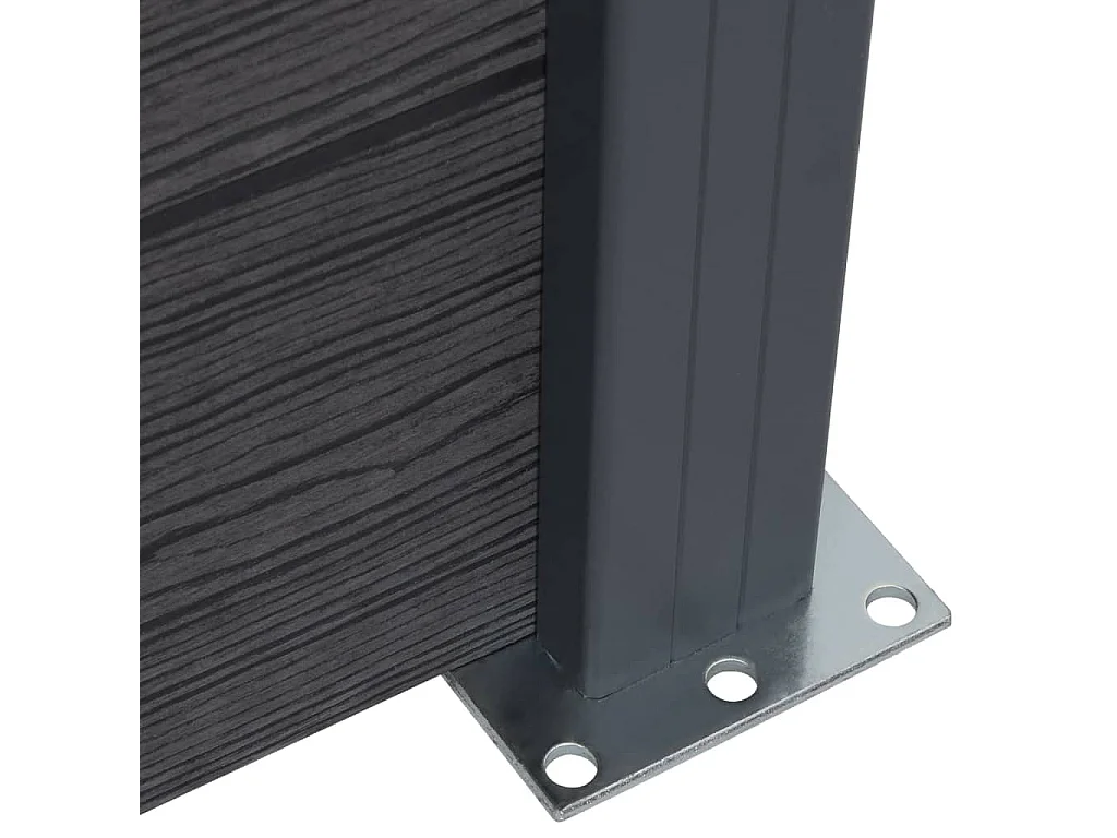 Ensemble de panneaux de clôture gris 526x186 WPC