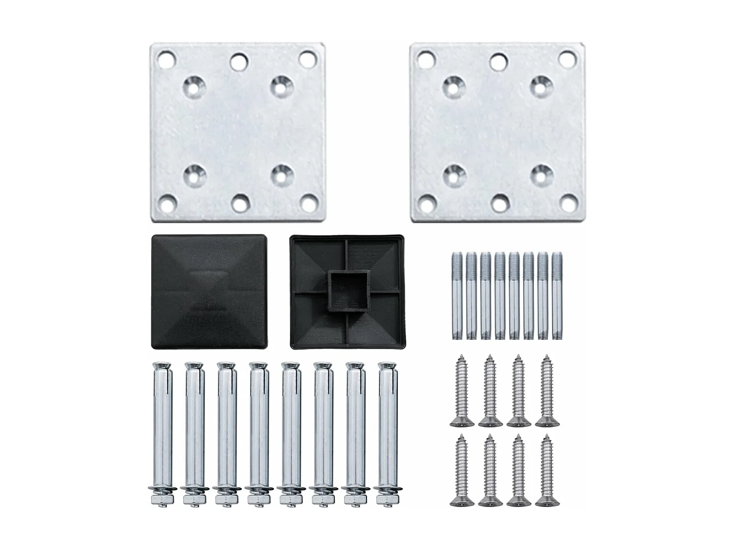 Ensemble de panneaux de clôture gris 526x186 WPC