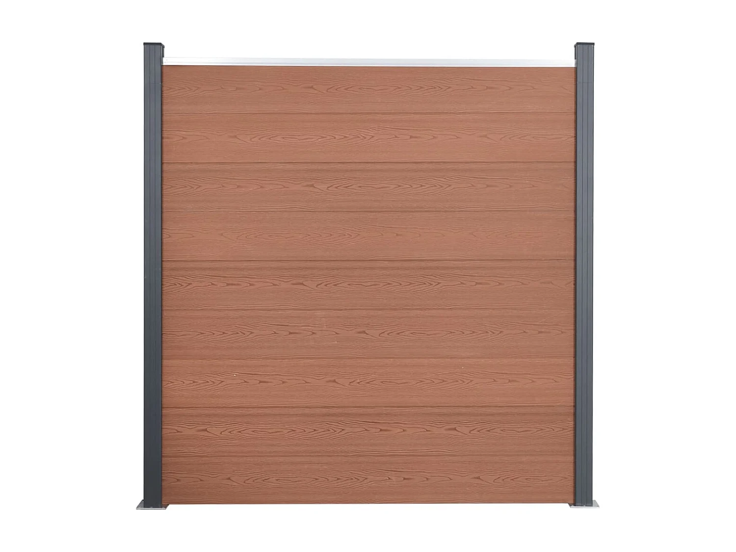 Ensemble de panneaux de clôture marron 699x186 WPC