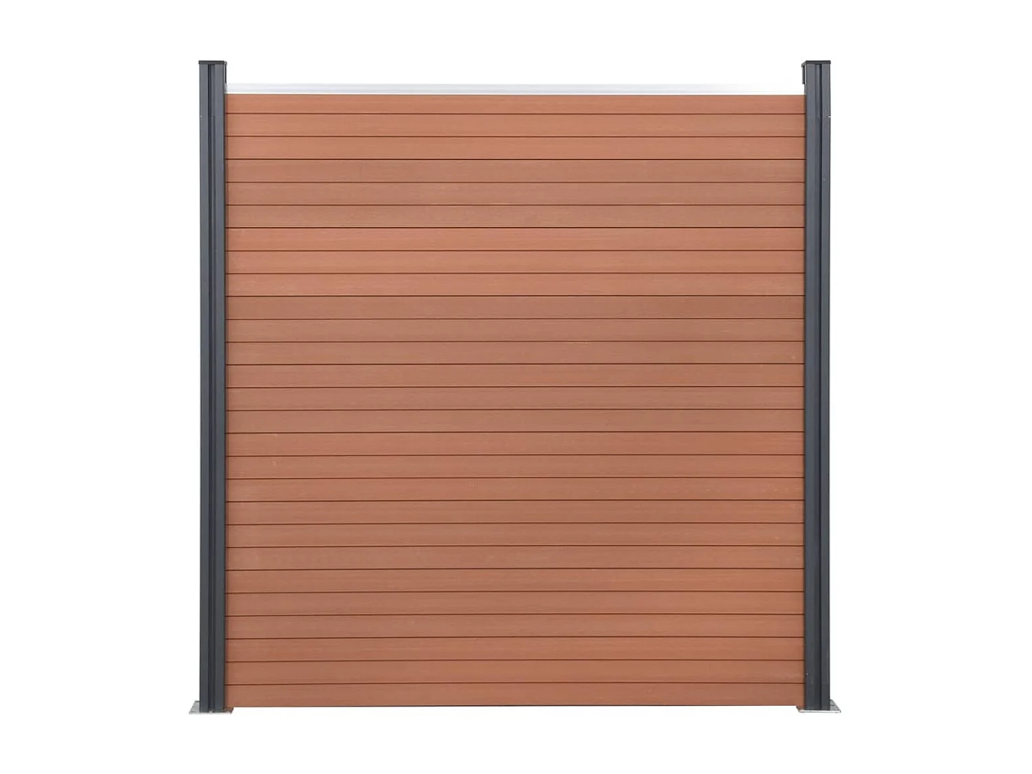 Ensemble de panneaux de clôture marron 699x186 WPC
