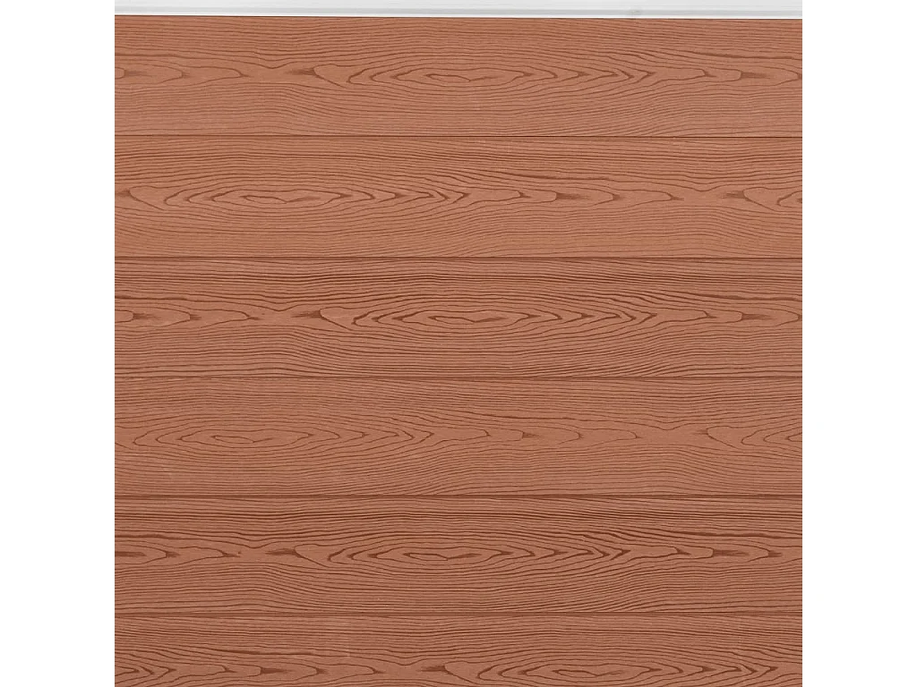 Ensemble de panneaux de clôture marron 699x186 WPC