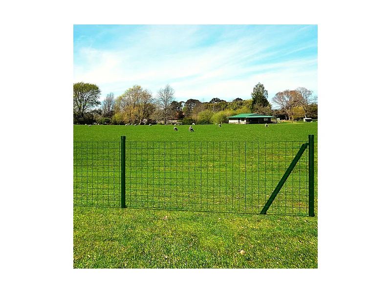 Clôture Euro Acier 10 x 1,2 m Vert