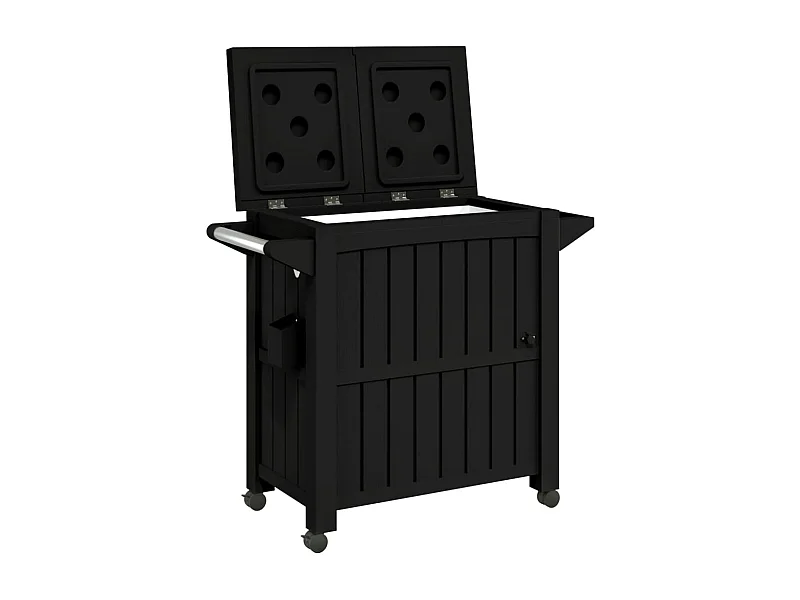 Chariot de service 3 en 1 noir polypropylène