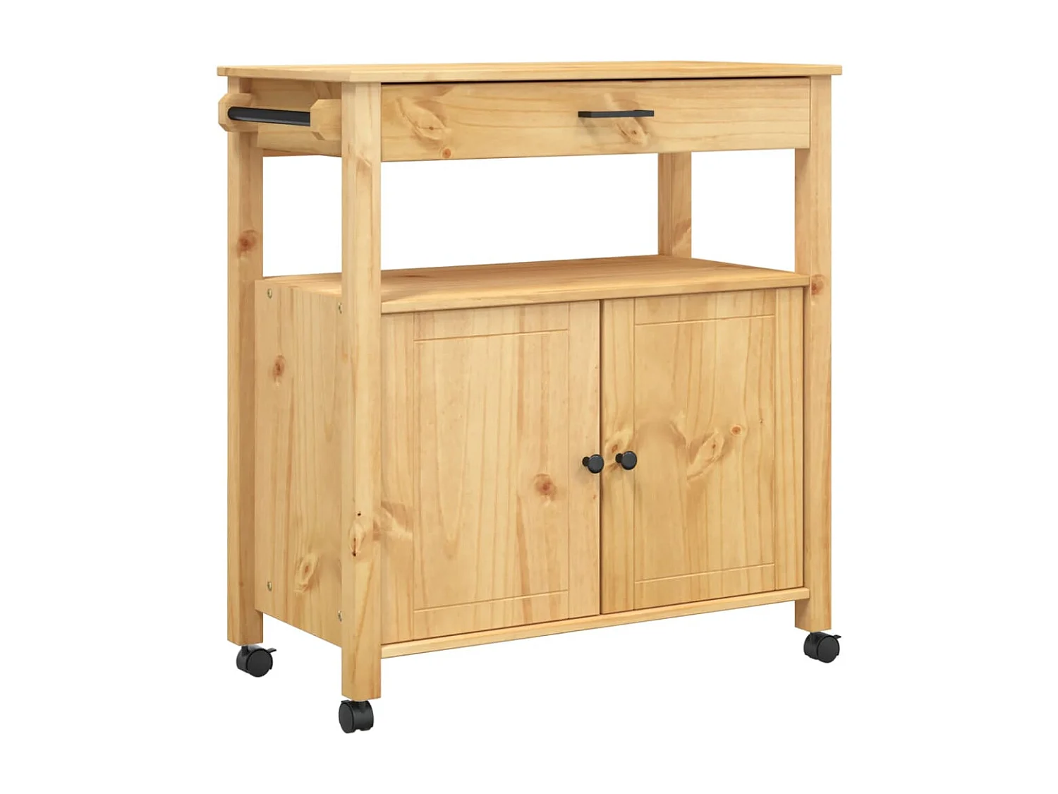 Chariot de cuisine MONZA 84x40x90 bois massif de pin