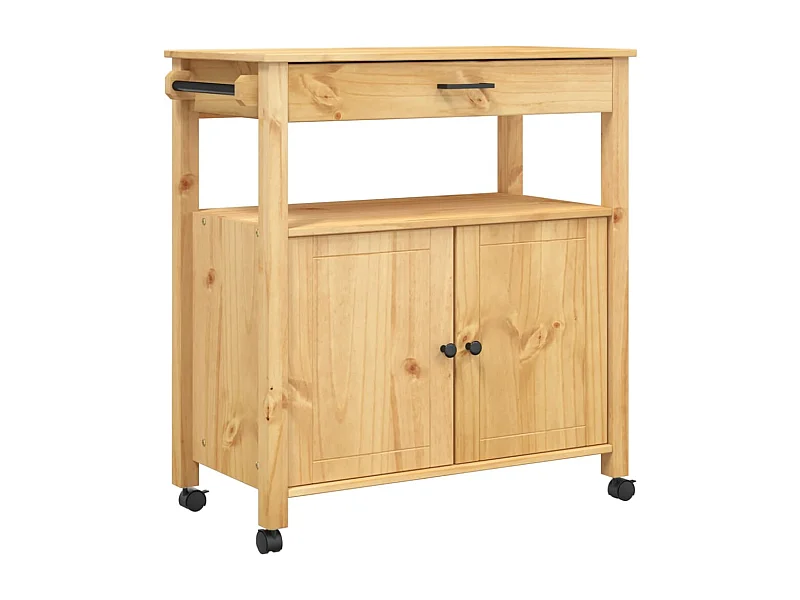 Chariot de cuisine MONZA 84x40x90 bois massif de pin