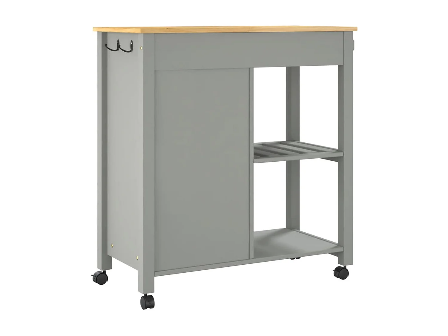 Chariot de cuisine MONZA 84x40x90 bois massif de pin