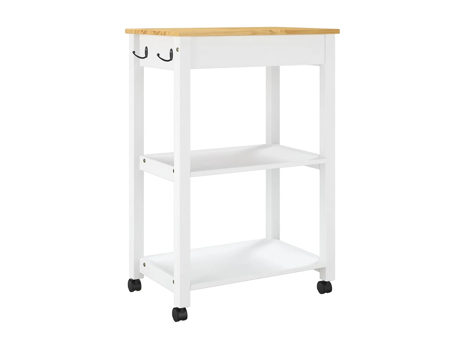 Chariot de cuisine MONZA 60x40x90 bois massif de pin