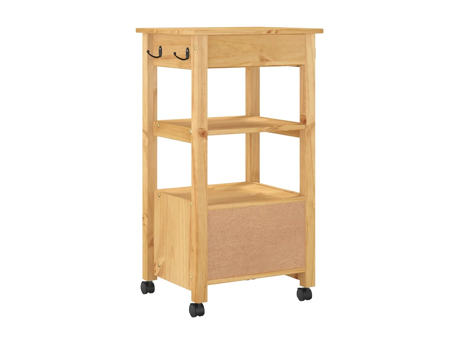 Chariot de cuisine MONZA 48x40x90 bois massif de pin