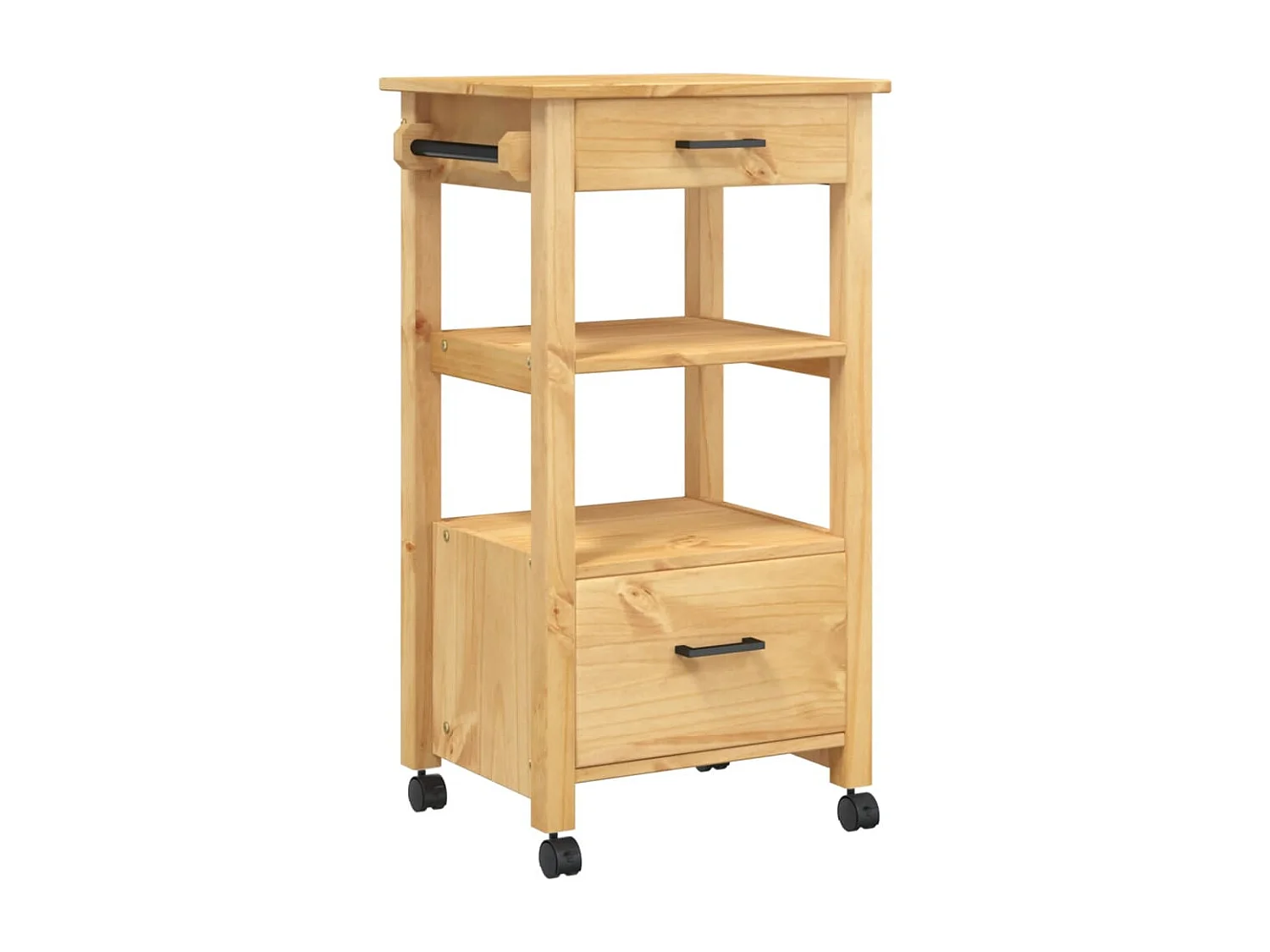 Chariot de cuisine MONZA 48x40x90 bois massif de pin