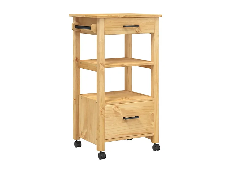 Chariot de cuisine MONZA 48x40x90 bois massif de pin