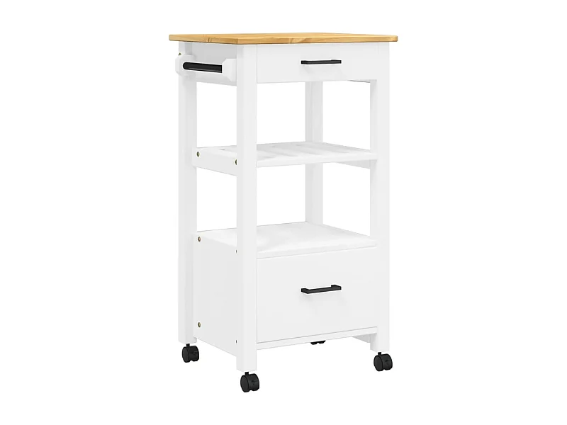 Chariot de cuisine MONZA 48x40x90 bois massif de pin