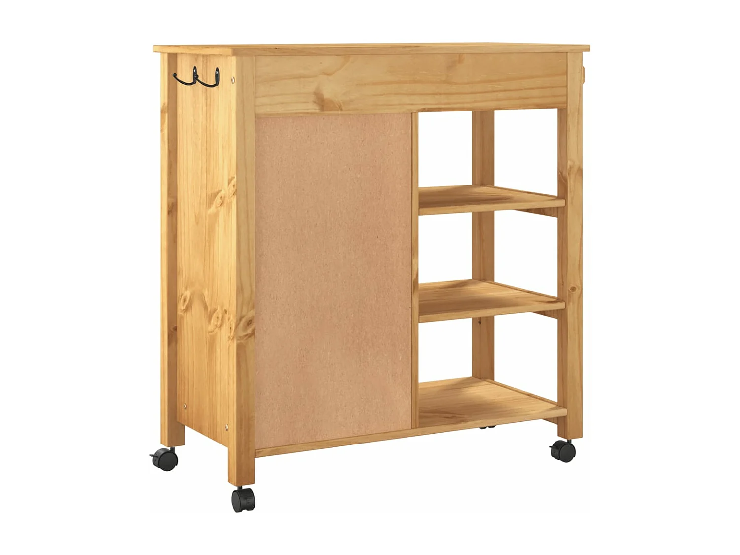 Chariot de cuisine MONZA 84x40x90 bois massif de pin