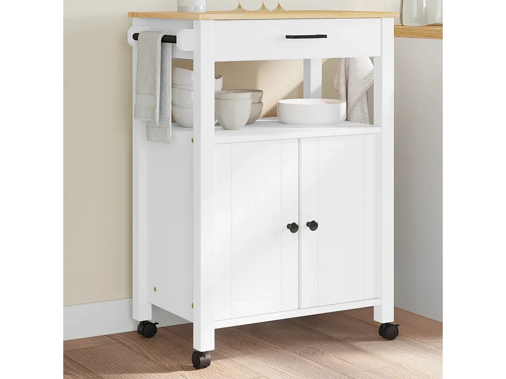 Chariot de cuisine MONZA 60x40x90 bois massif de pin