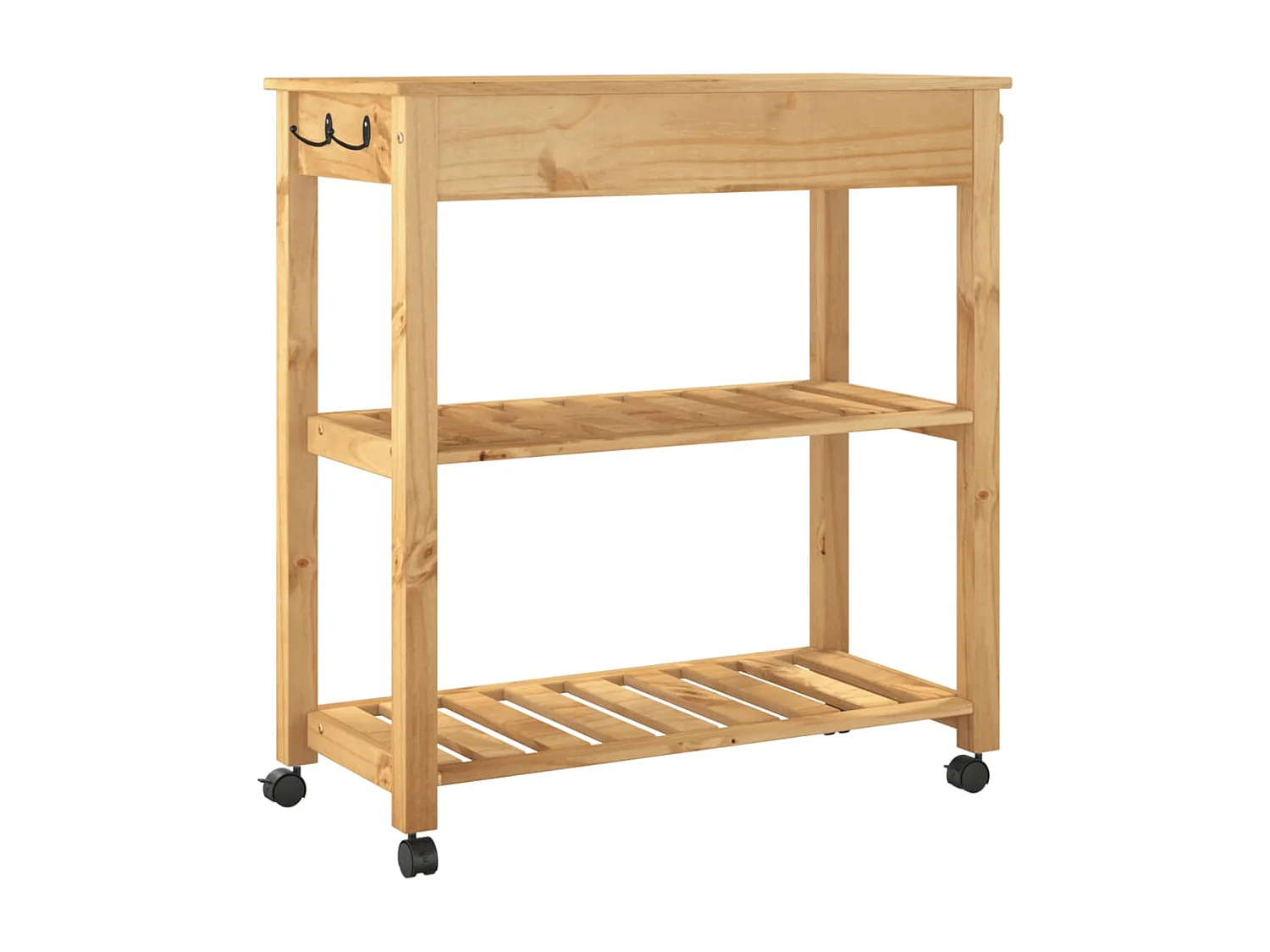 Chariot de cuisine MONZA 84x40x90 bois massif de pin