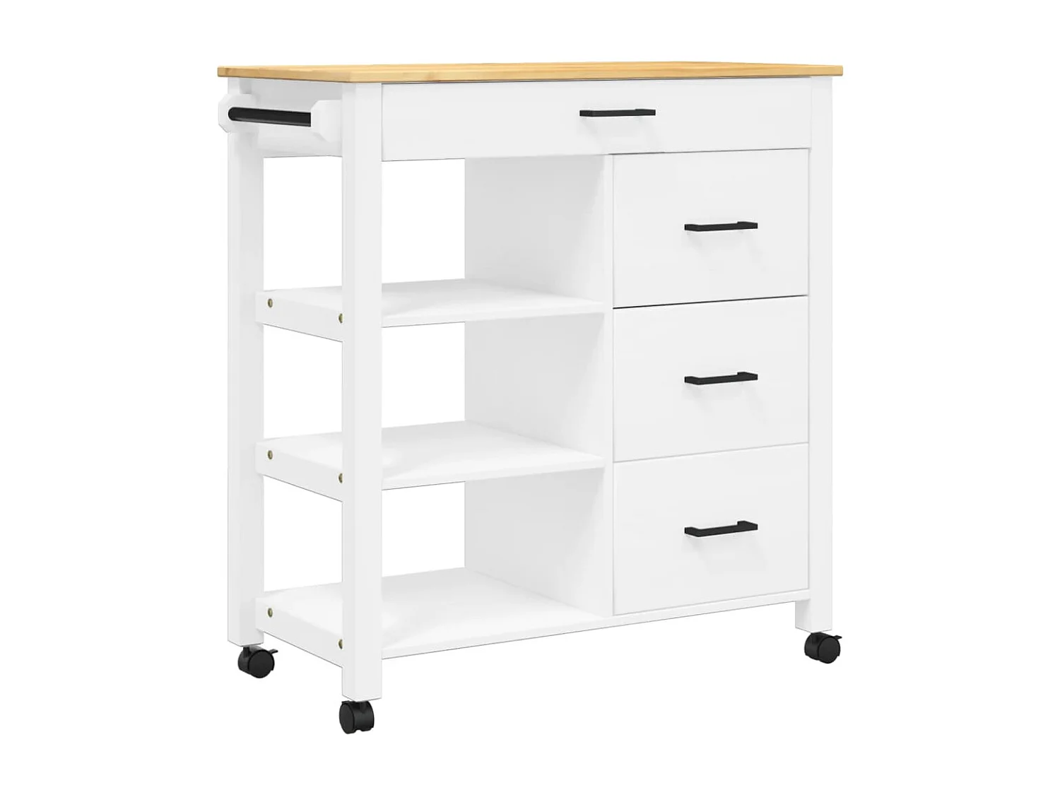 Chariot de cuisine MONZA 84x40x90 bois massif de pin