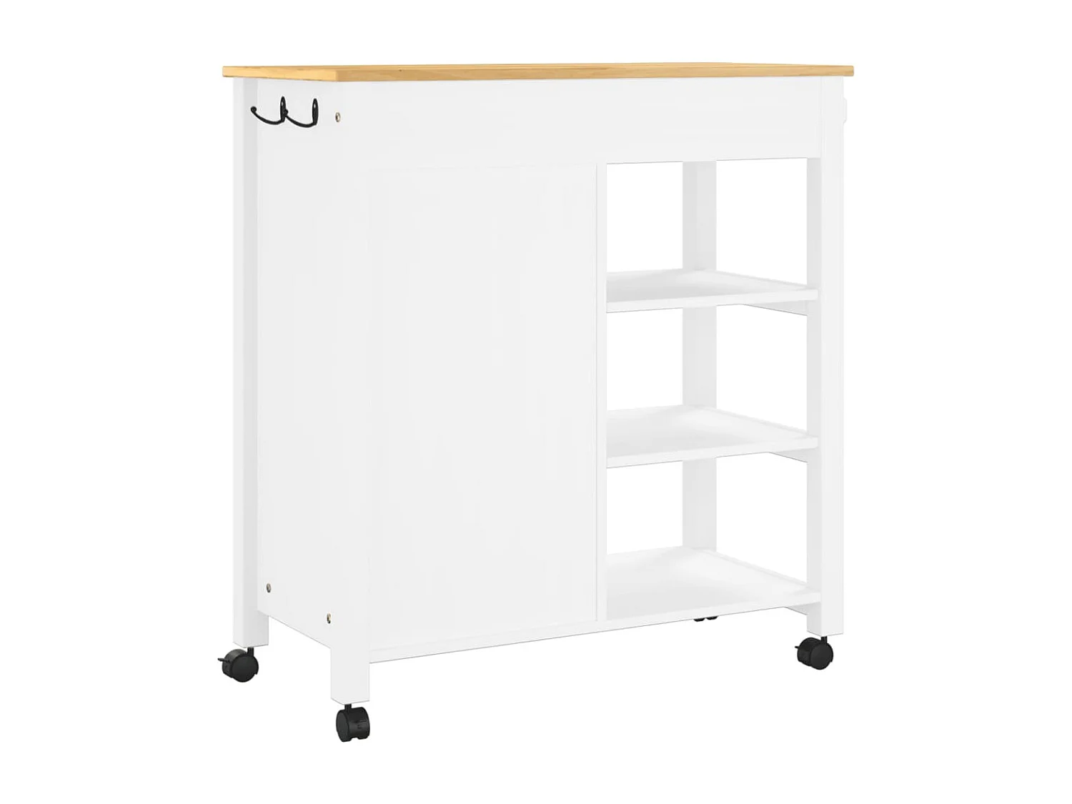 Chariot de cuisine MONZA 84x40x90 bois massif de pin