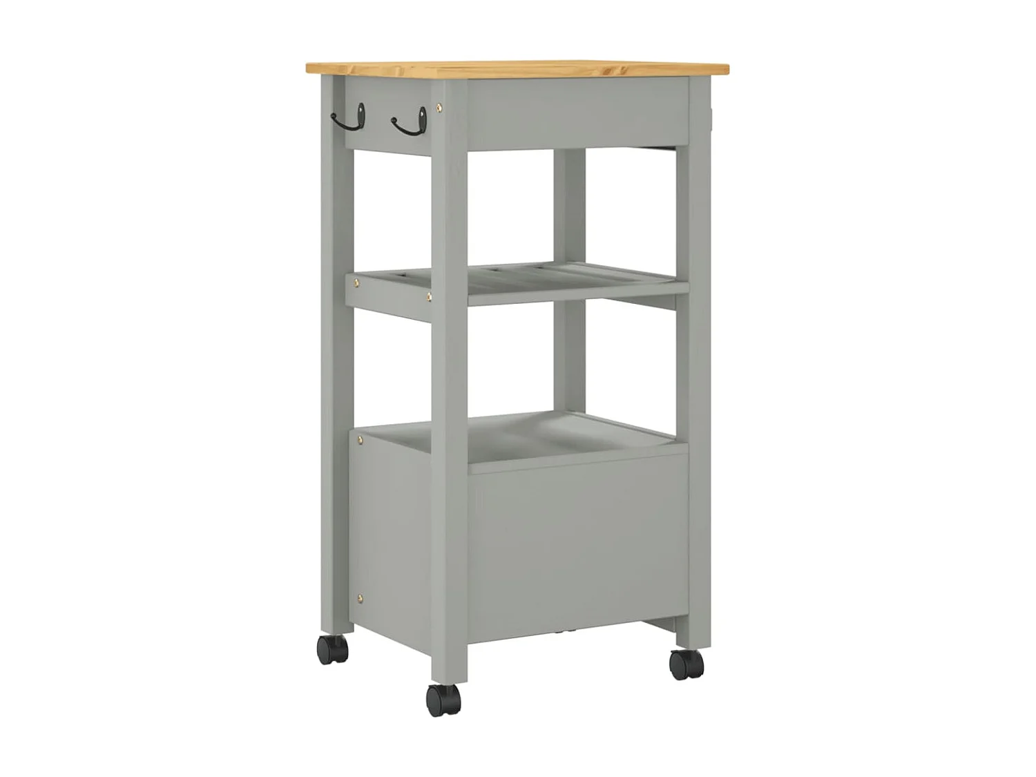 Chariot de cuisine MONZA 48x40x90 bois massif de pin