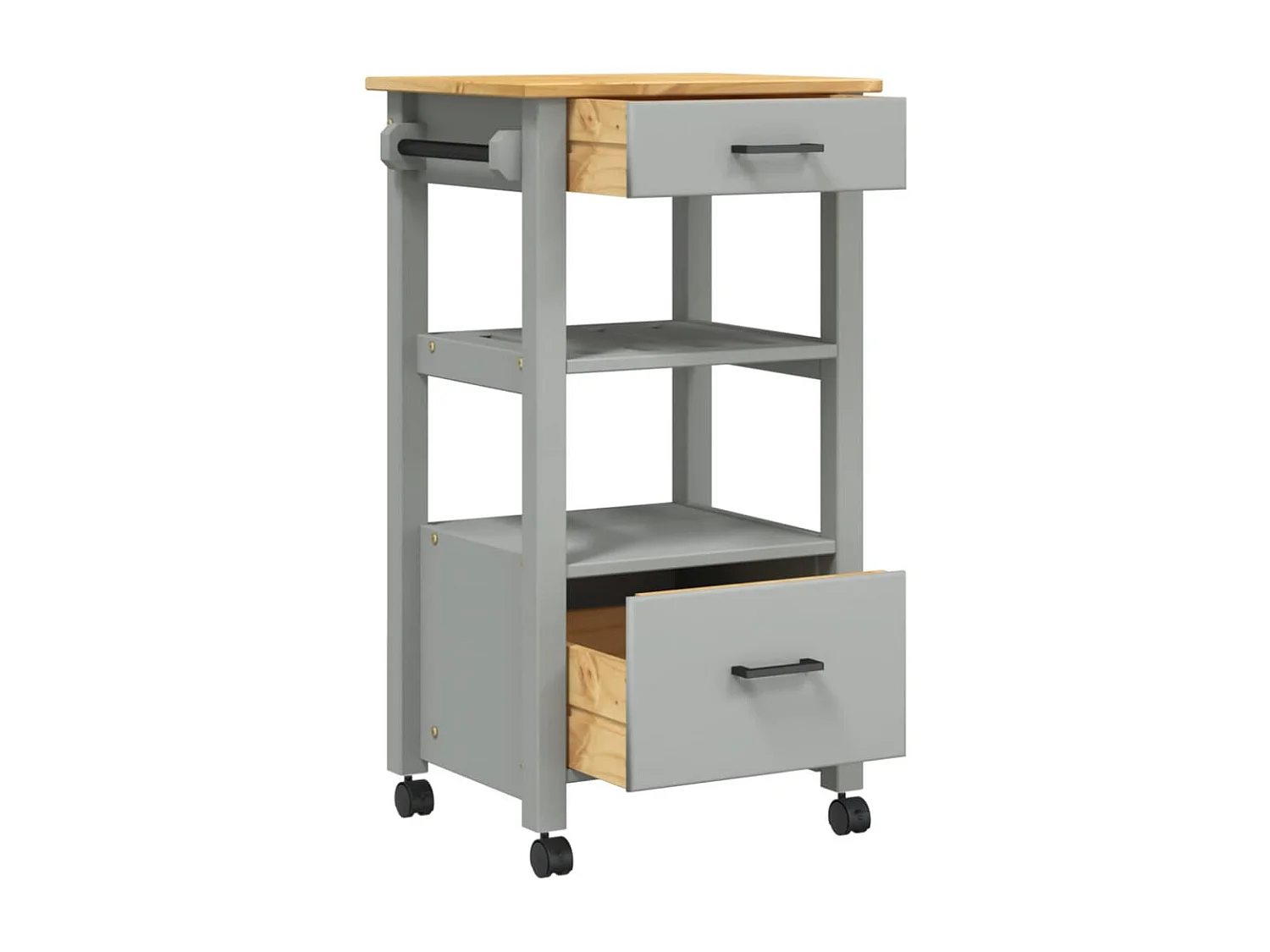 Chariot de cuisine MONZA 48x40x90 bois massif de pin