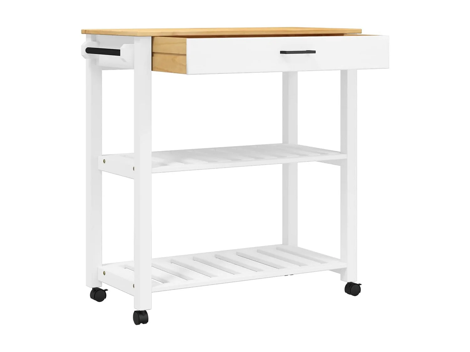 Chariot de cuisine MONZA 84x40x90 bois massif de pin