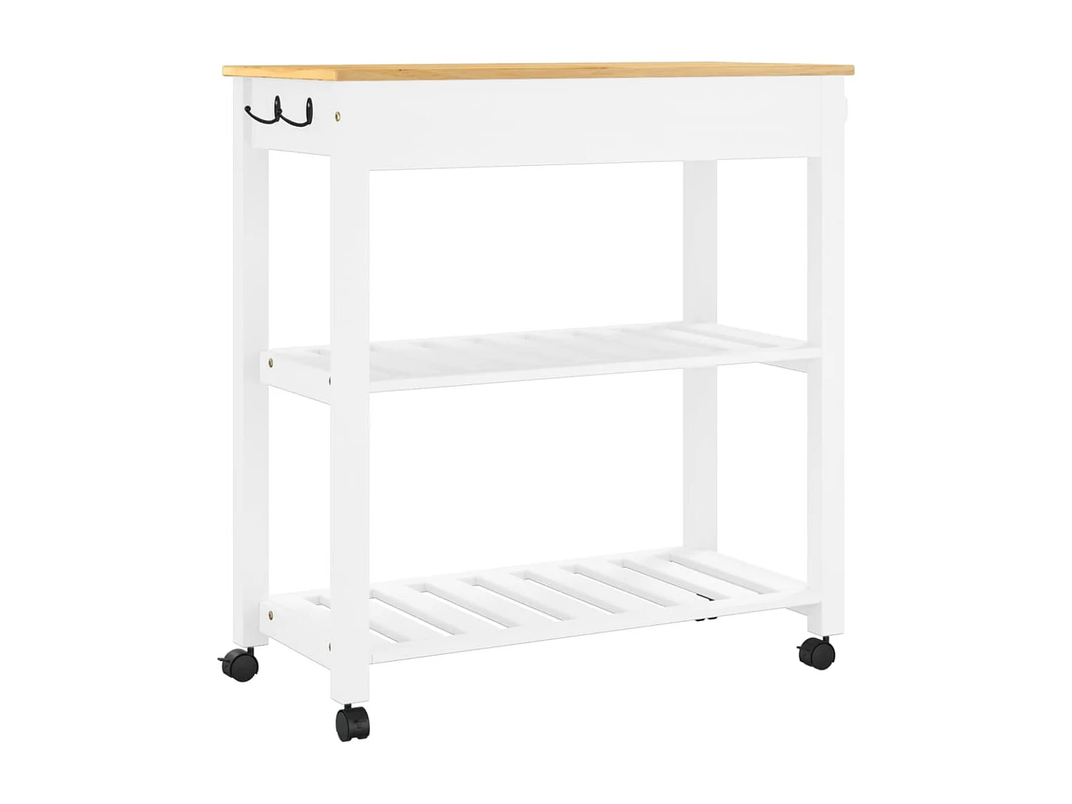 Chariot de cuisine MONZA 84x40x90 bois massif de pin