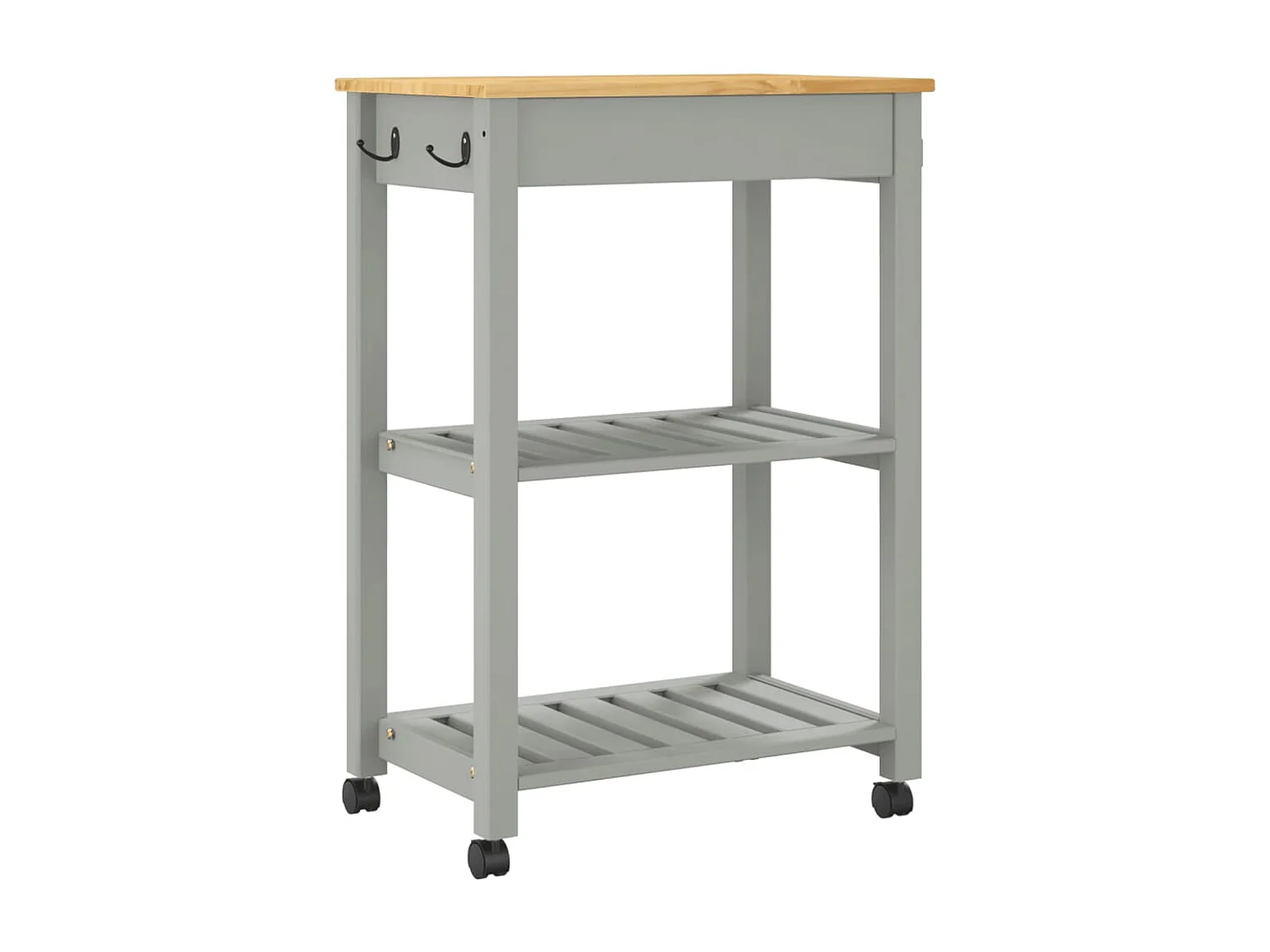 Keukentrolley MONZA 60x40x90 cm massief grenenhout